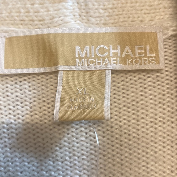 NWT Michael Kors Open Front Cardigan, Size Xl Color Army green - Picture 3 of 8